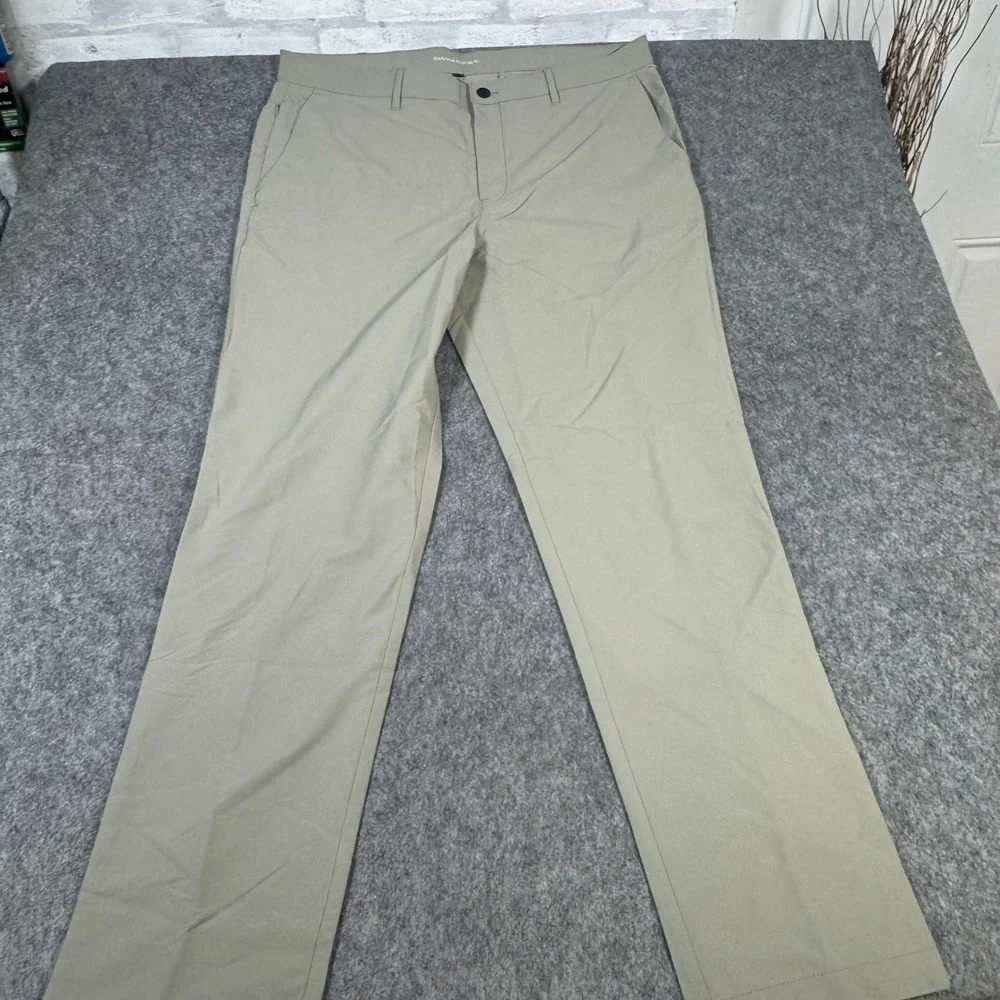 Banana Republic Core Temp Performance Pants Mens 40x34 Khaki Tan Straight Leg